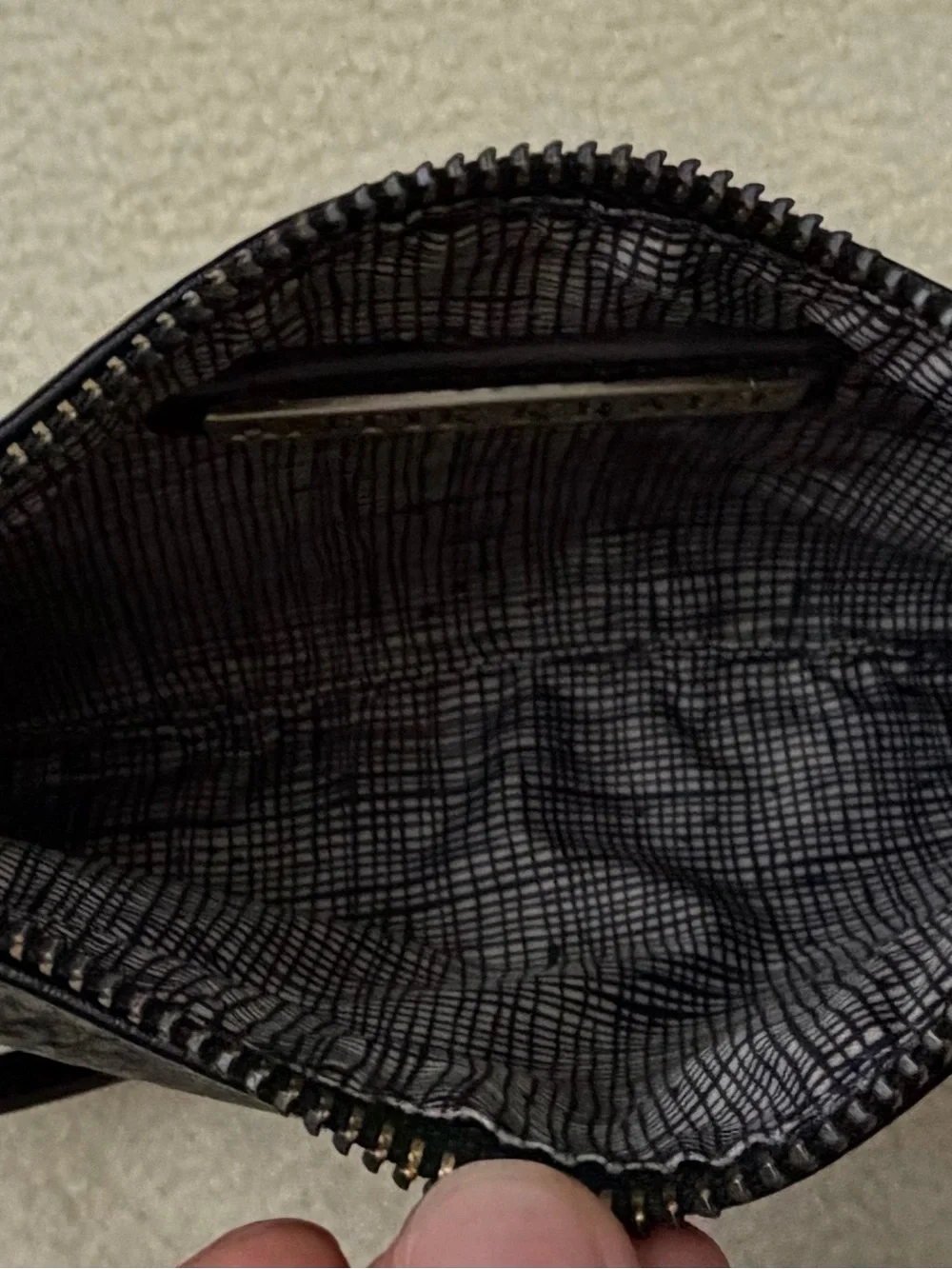 Antik Kraft Black Vegan Leather Wristlet Clutch